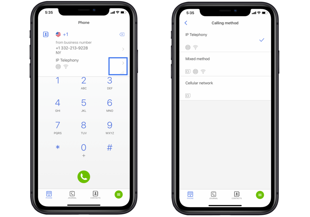 calling method omnivoice mobile