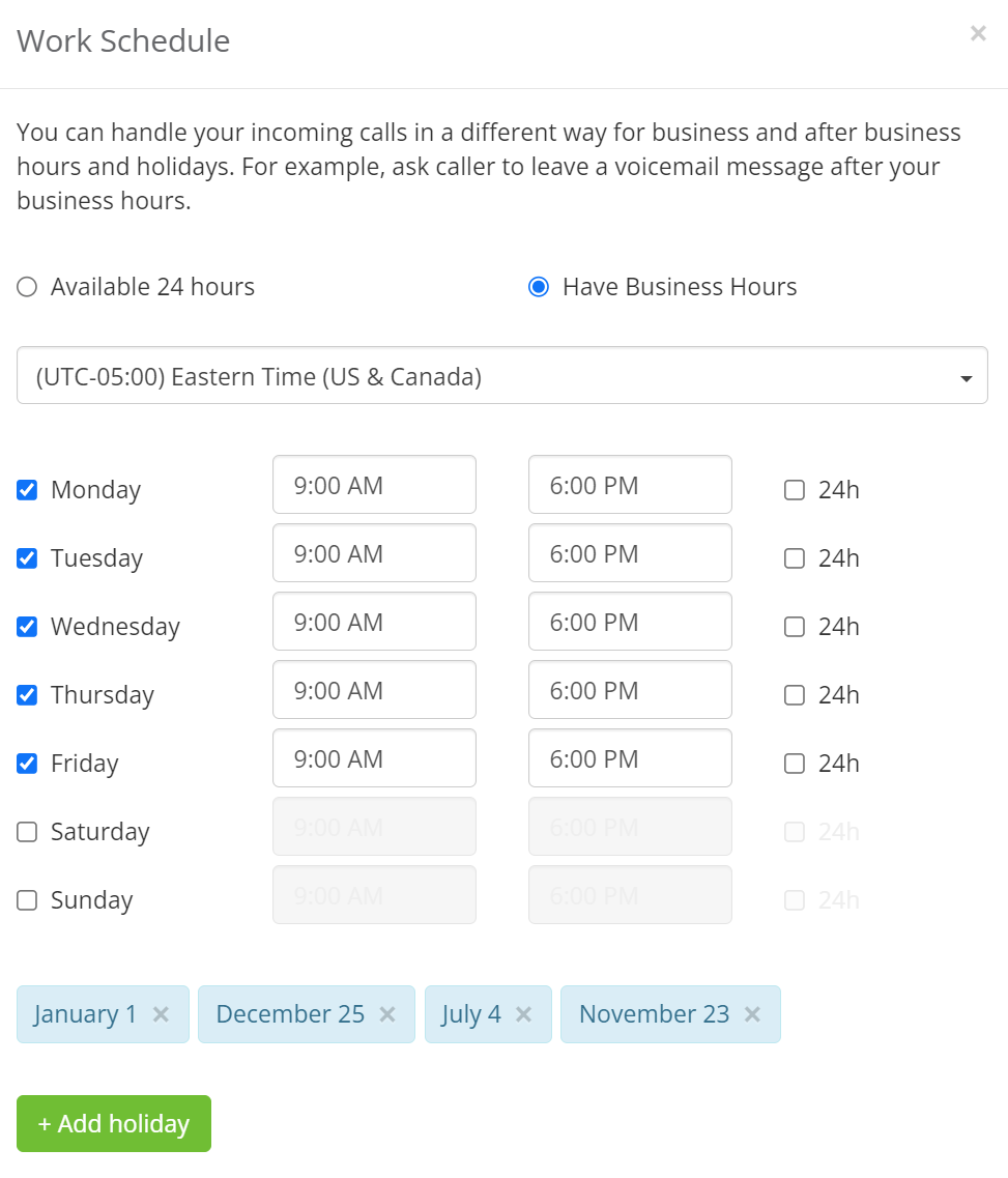 omnivoice business hours